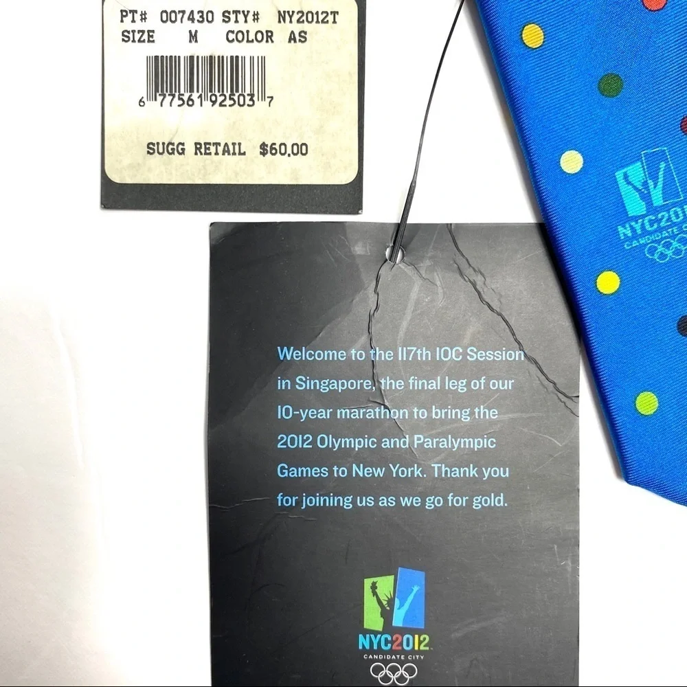 NWT Nicole Miller NYC Marathon Olympic Silk Ties